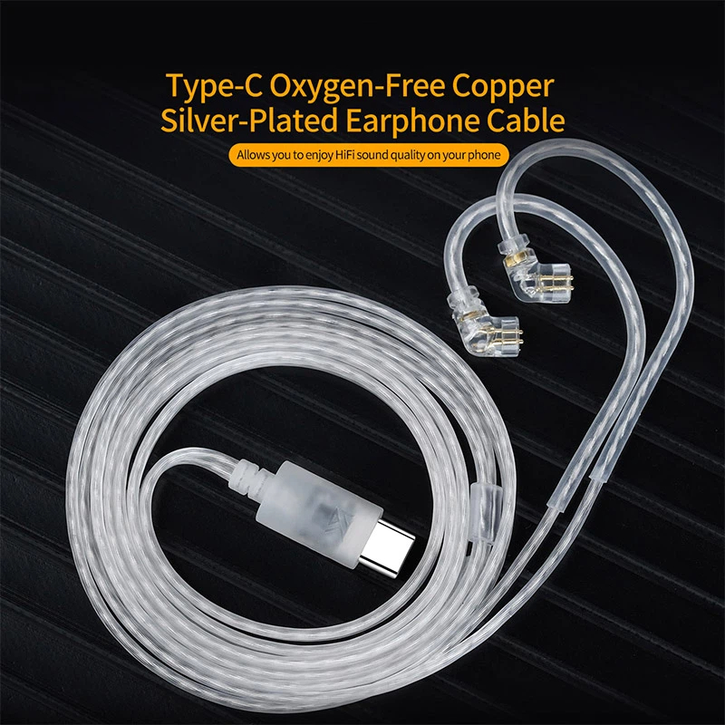 KZ Earphones Cable OFC Silver  - Wired Earphone Mic recension och pris