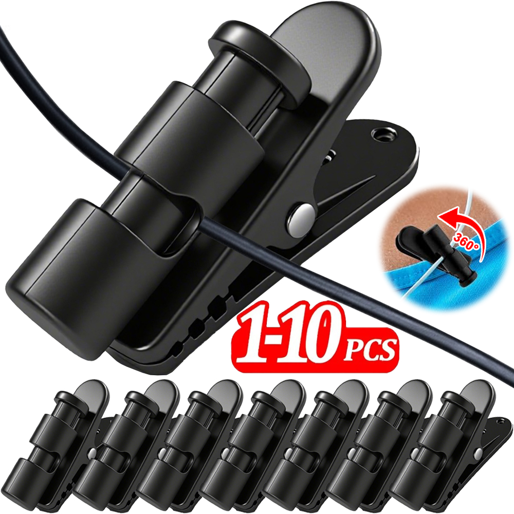 1-10Pack Headphone Fixing Clip - Wired Earphone Mic recension och pris