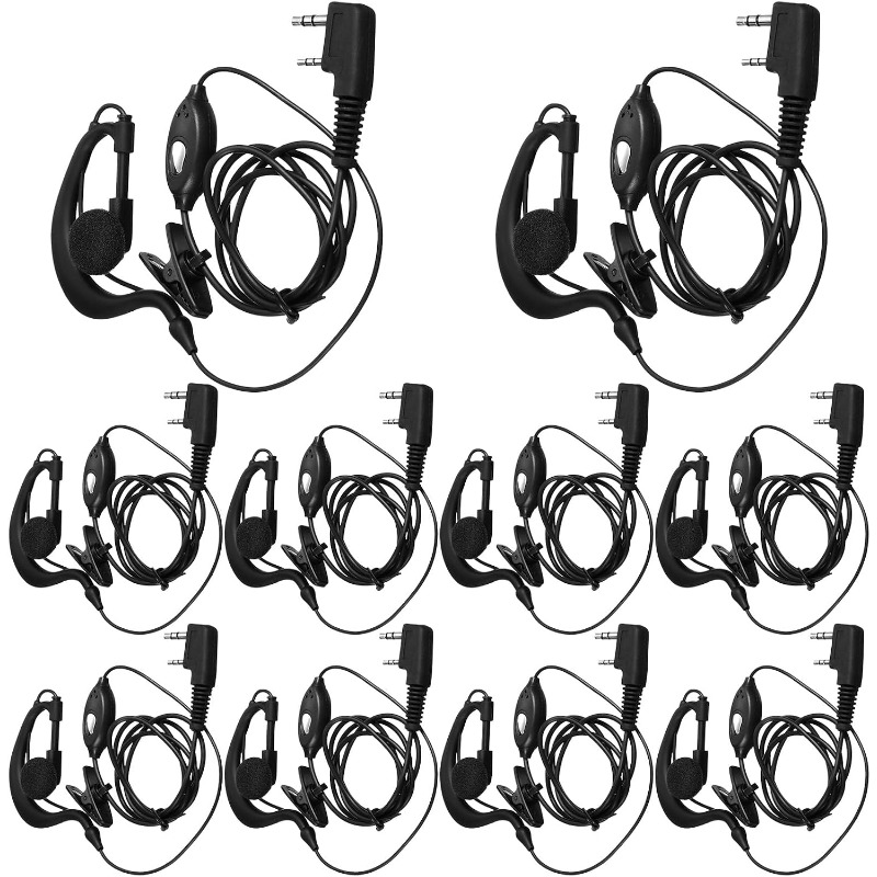 10pcs Walkie Talkie Earpiece w - Wired Earphone Mic recension och pris