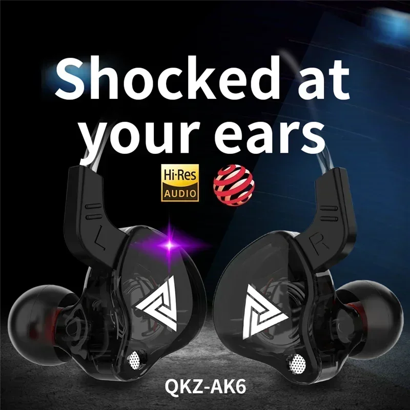 NEW QKZ AK6 Copper Driver HiFi - Wired Earphone Mic recension och pris